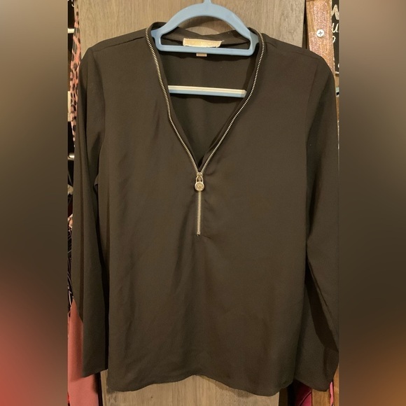 Michael Kors women’s zip blouse, small - Picture 2 of 5